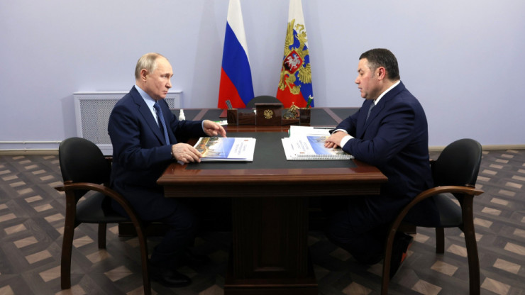 Владимир Путин провёл встречу с губернатором Тверской области Игорем Руденей - новости ТИА